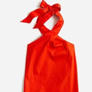 JCrew Organic cotton poplin halter top NWT